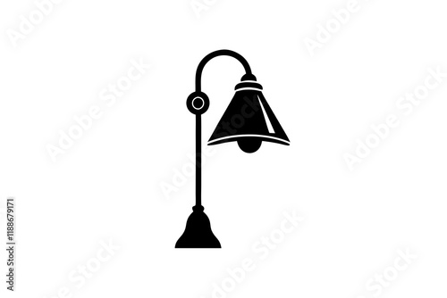 table lamps set silhouette vector illustration 