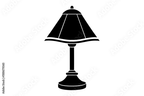 table lamps set silhouette vector illustration 