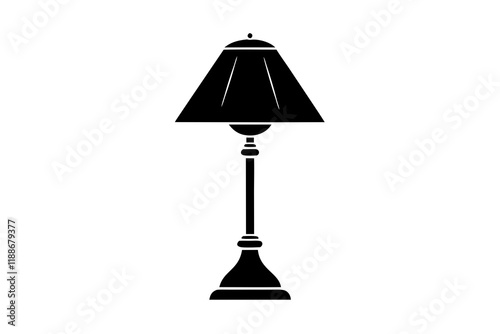 table lamps set silhouette vector illustration 