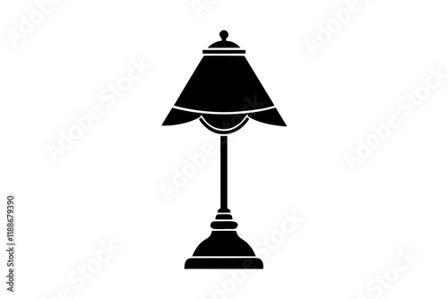 table lamps set silhouette vector illustration 