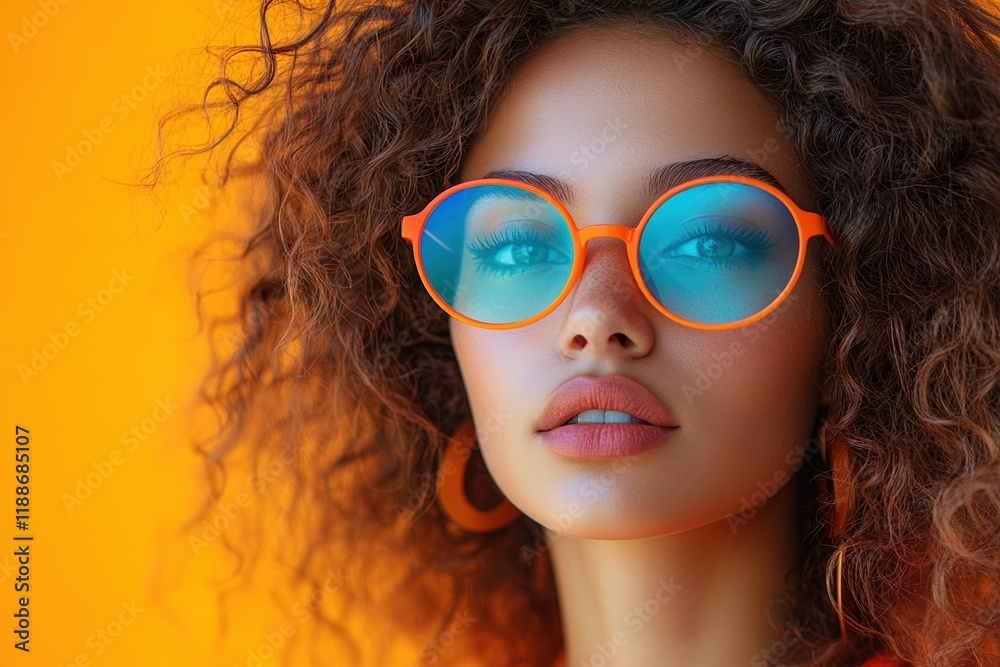 Creative graphic layout for promotional flyers featuring a model with stylish accessories Creative graphic layout for promotional flyers featuring a model with stylish accessories