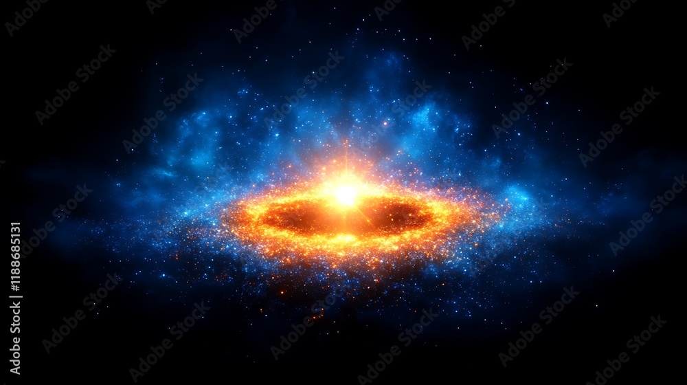 Obraz premium Celestial Explosion Bright Nebula Cosmic Energy
