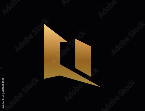 Letter U creative royal logo design vector illustration icon.