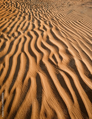 砂漠の風紋のテクスチャーの背景画像（Desert Sand pattern texture background image）
