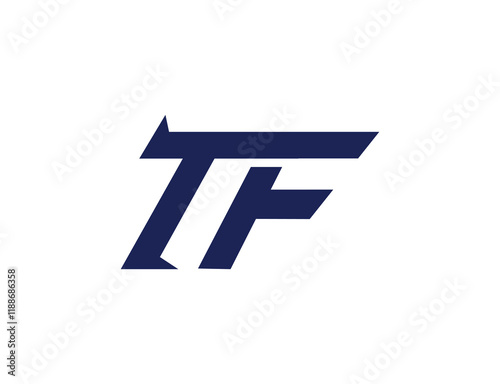 Letter T, F, TF, FT Creative logo design icon template on white background.