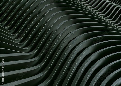 Wallpaper Mural Abstract 3D matte plastic wavy curved line surface Torontodigital.ca