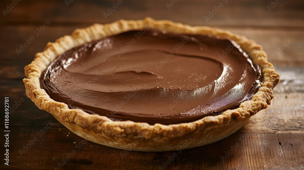 Chocolate Silk Pie with velvety chocolate silk filling and a buttery crust, presented on a chic brown surface, smooth and rich Hyper-quality professionnal photography, ultra detailed, high resolution Chocolate Silk Pie with velvety chocolate silk filling and a buttery crust, presented on a chic brown surface, smooth and rich Hyper-quality professionnal photography, ultra detailed, high resolution