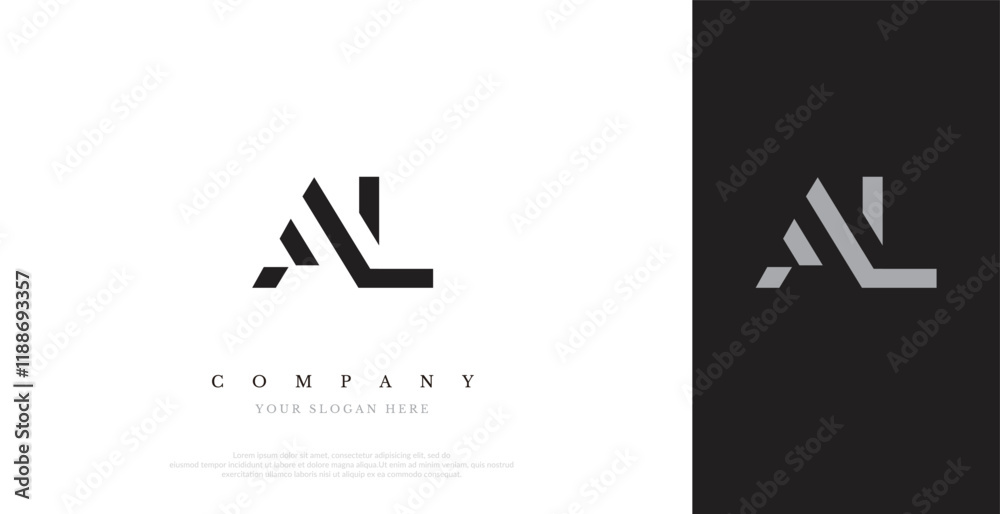 Initial AL Logo Design Vector Initial AL Logo Design Vector
