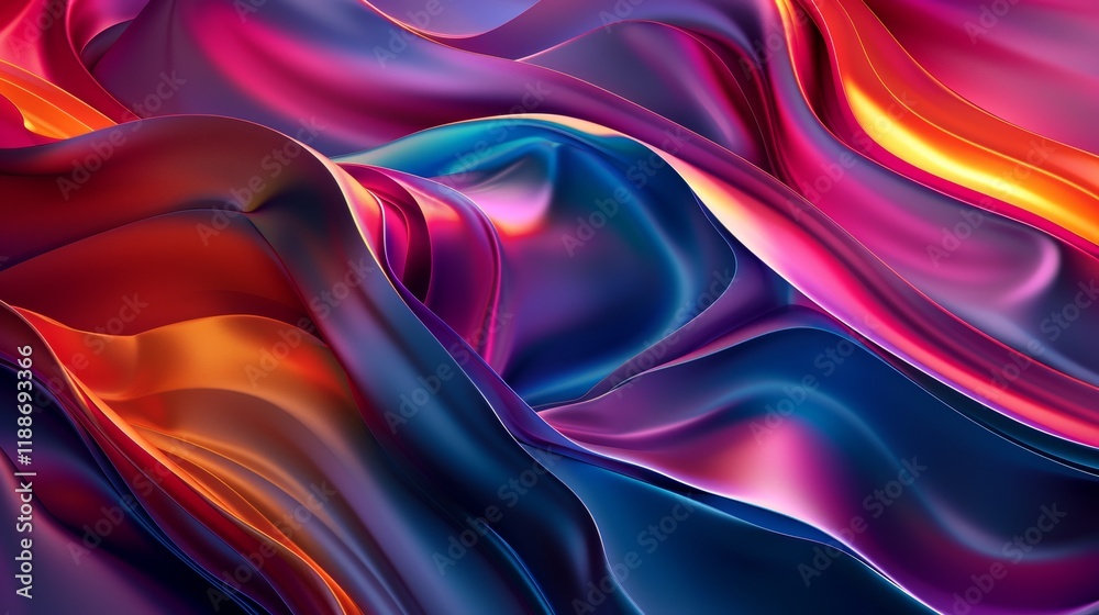 Fototapeta premium Abstract Colorful Silk Drape Wallpaper