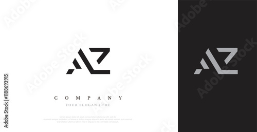 Initial AZ Logo Design Vector 