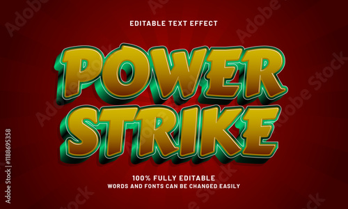 power strike editable text effects with a power and strong theme