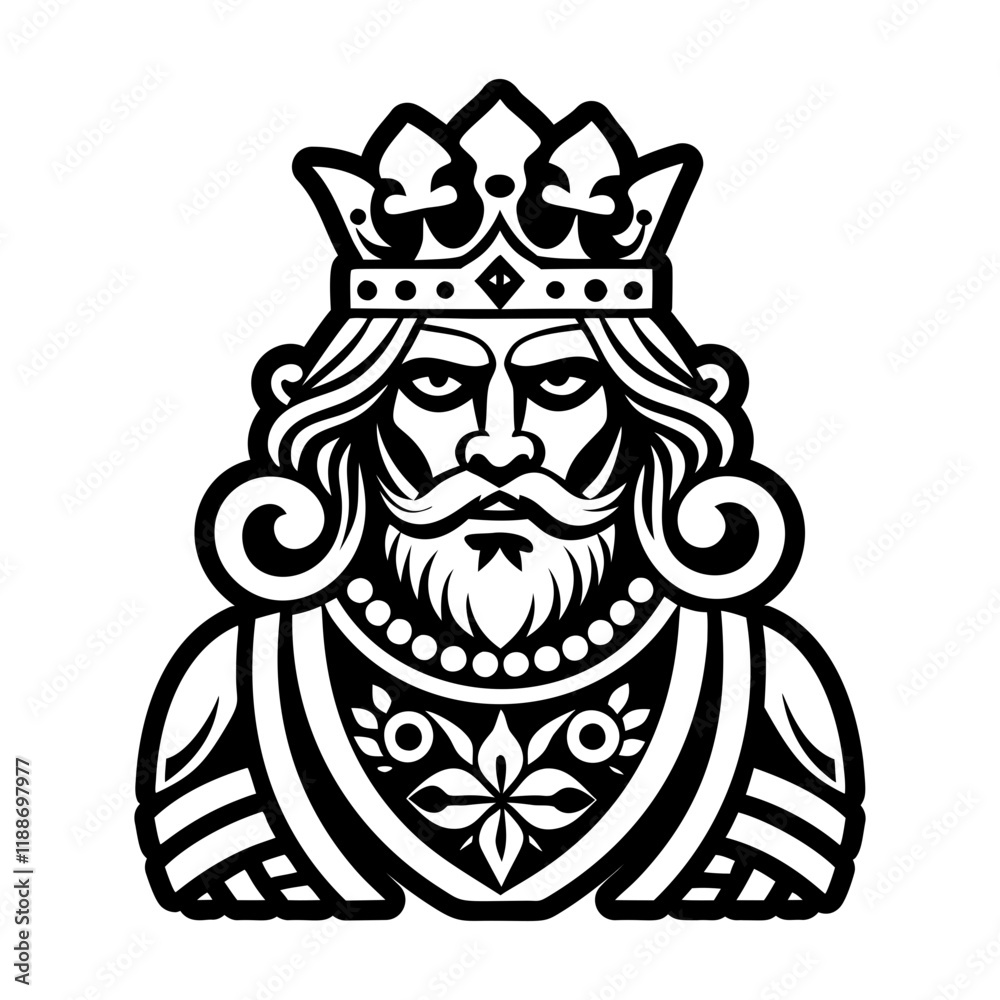 Obraz premium King statue icon in glyph style