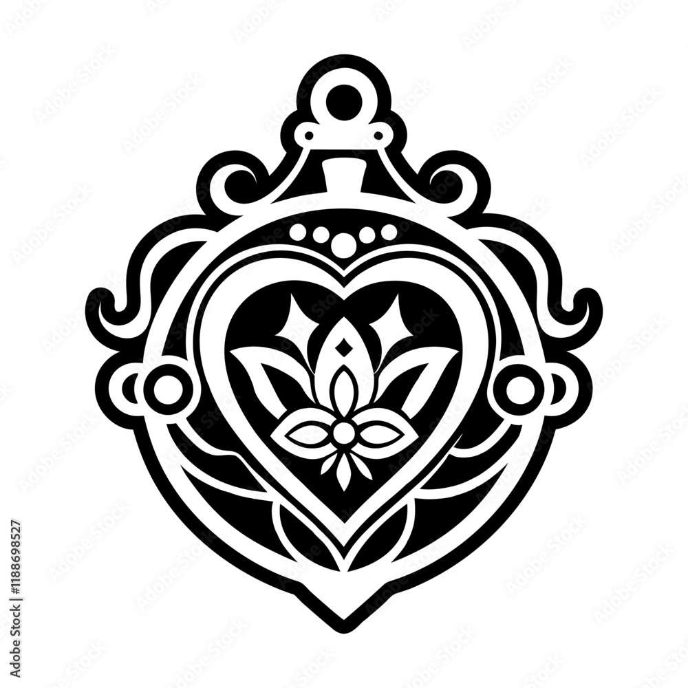 Naklejka premium Queen pendant icon in glyph style