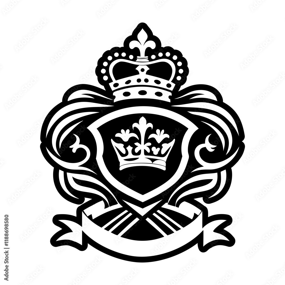 Obraz premium A solid style icon of regal banner