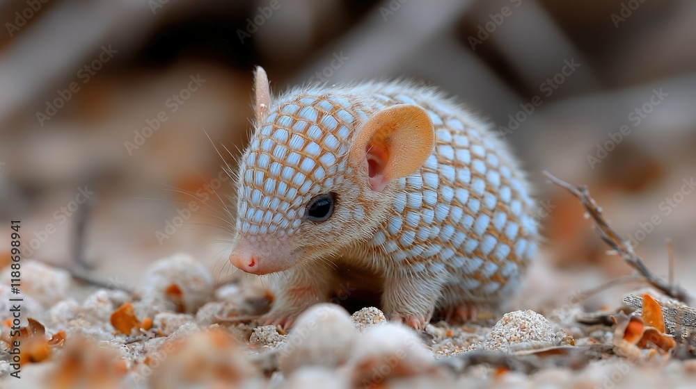 Adorable Baby Armadillo Shows Unique Pattern Adorable Baby Armadillo Shows Unique Pattern