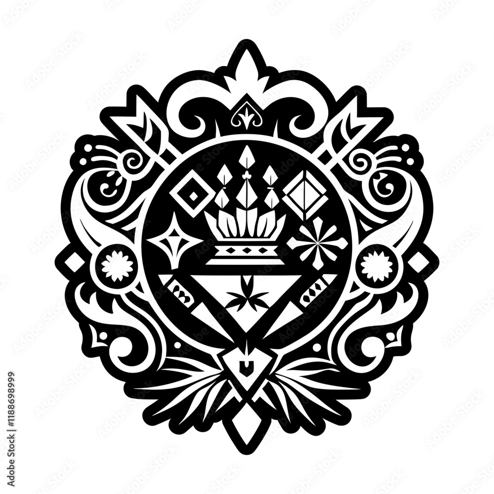 Fototapeta premium A solid style icon of royal tapestry