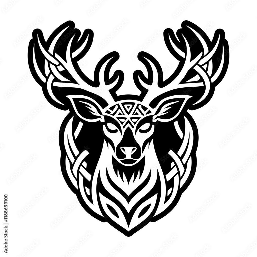 Fototapeta premium A glyph style icon of stag symbol