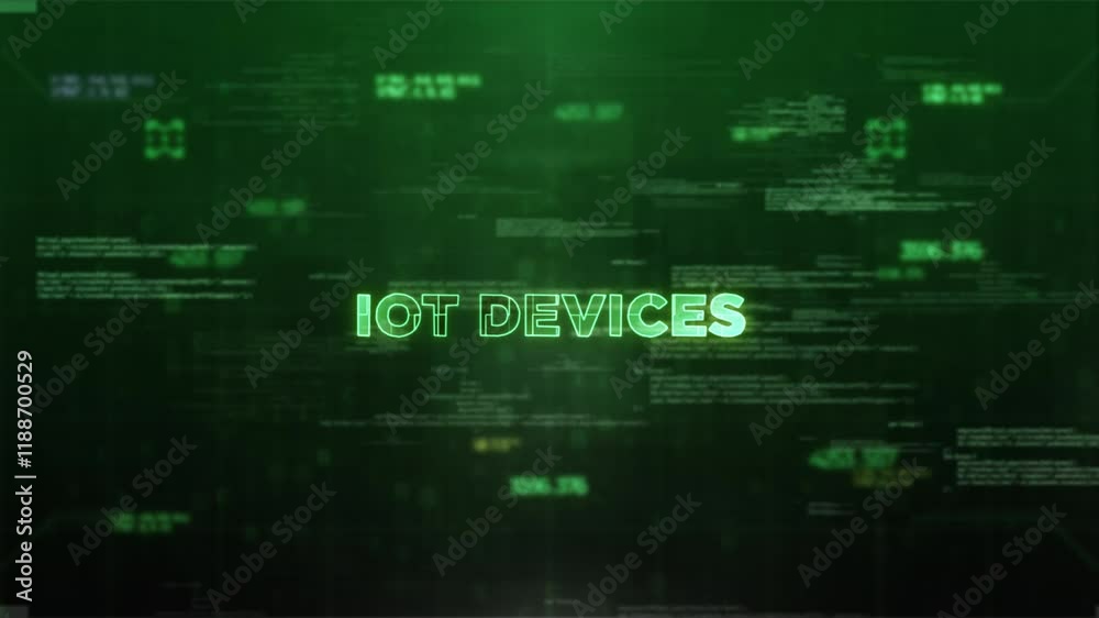 IoT Devices Style Hologram Video IoT Devices Style Hologram Video