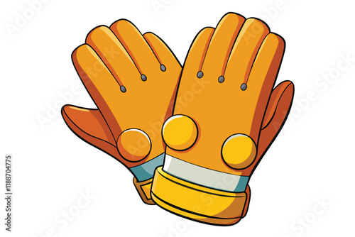 High quality yellow work gloves featuring reinforced stitching and durable material, ideal for heavy duty tasks and outdoor activities, on a plain white backdrop