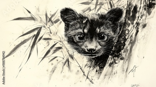 The mighty, domineering and very cute civet cat photo