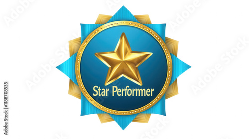 Flat vector of an elegant ribbon badge with 