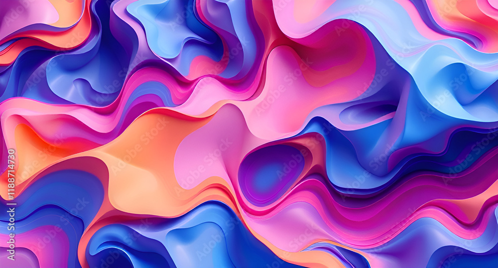 Translucent 4D Abstract Background with Radiating Colours Translucent 4D Abstract Background with Radiating Colours