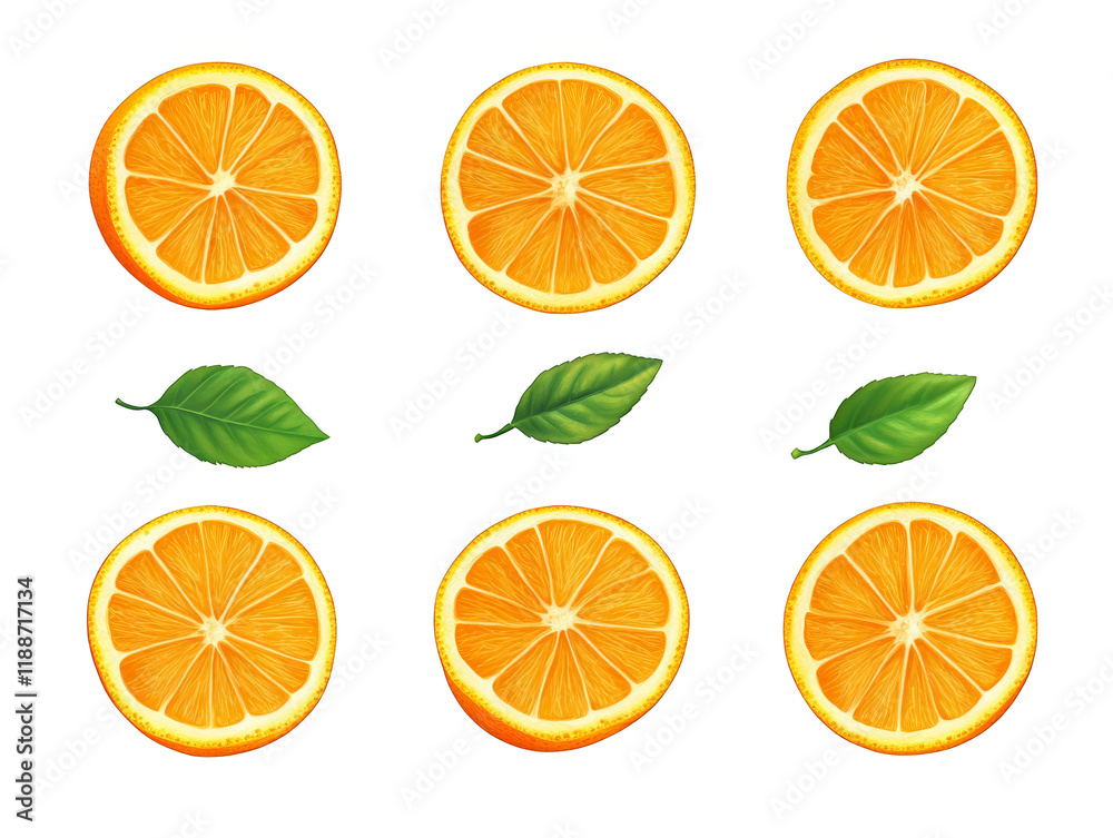 Obraz premium set of orange slices