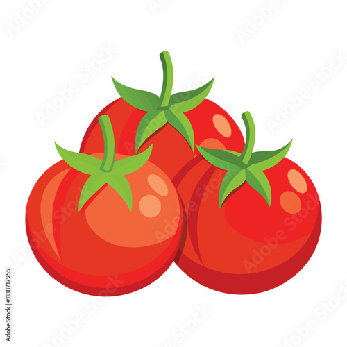 tomato with leaves