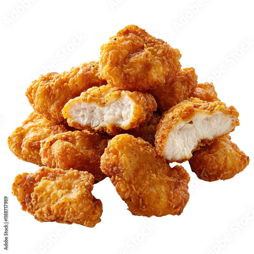 chicken nuggets isolated transparent background