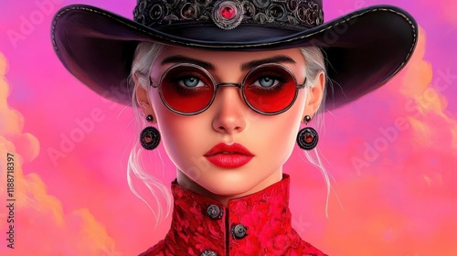 Steampunk Cowgirl: A futuristic twist on a classic look. photo