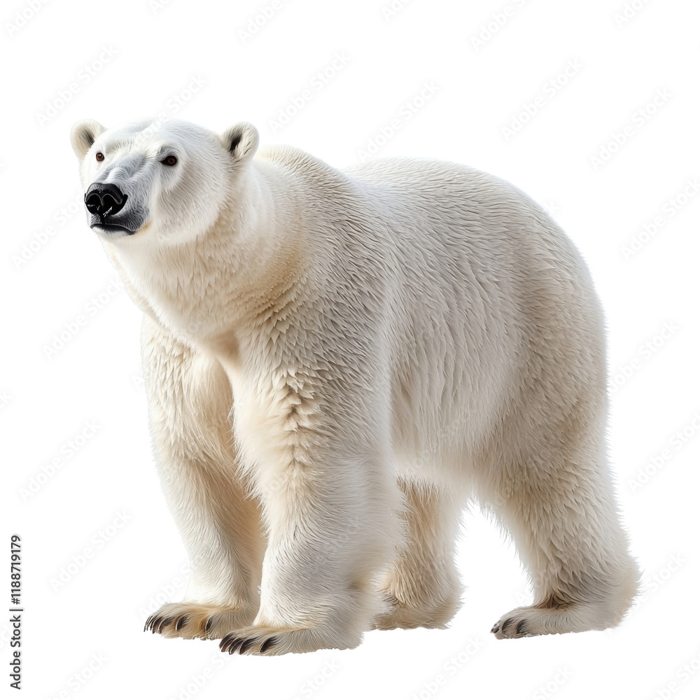 Fototapeta premium Polar bear isolated on transparent background