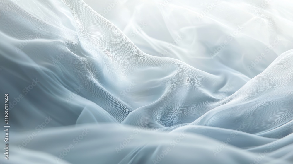 Obraz premium Serene Drapery: An Abstract Study in Light Blue Fabric