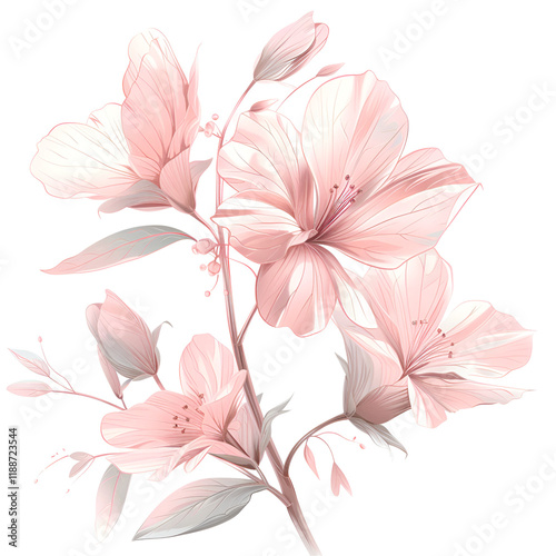 Pink Leaf Clipart Vector Illustration