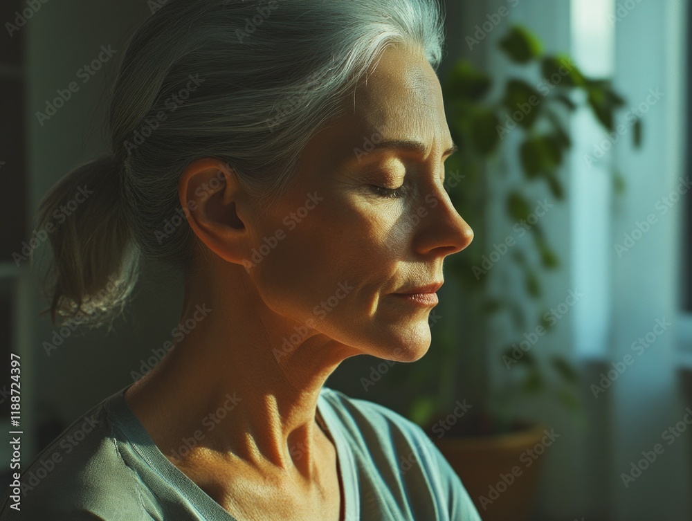 Contemplative Moment, Serene Portrait Contemplative Moment, Serene Portrait