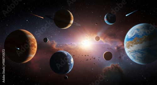Cosmic Wonders Planets Nebula Stars Solar System Space Exploration Asteroid Belt Galaxy Celestial