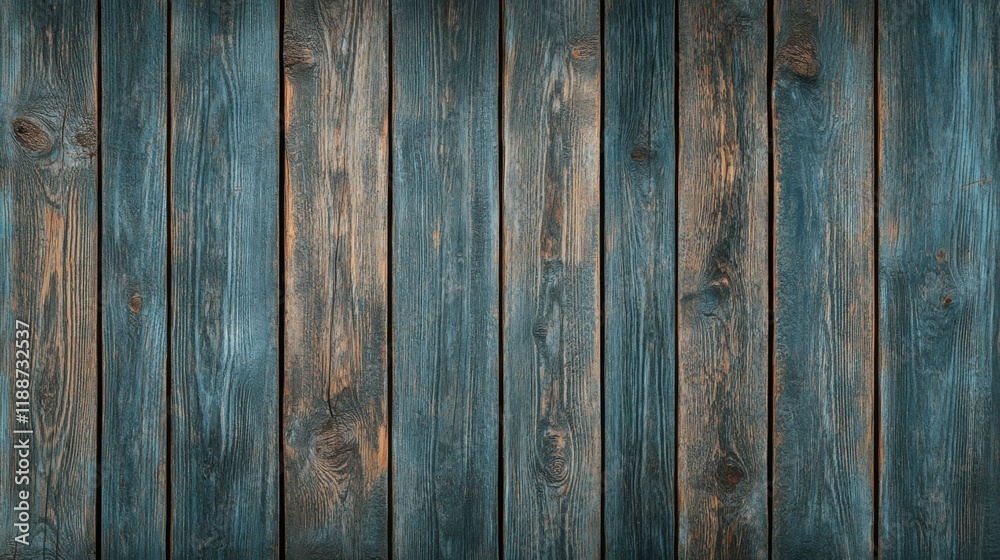 Naklejka premium Weathered Blue Wooden Planks Background for Rustic Design Projects
