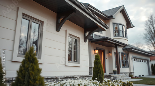 Luxury Modern Home Exterior: Stunning Architectural Design and Landscaping photo