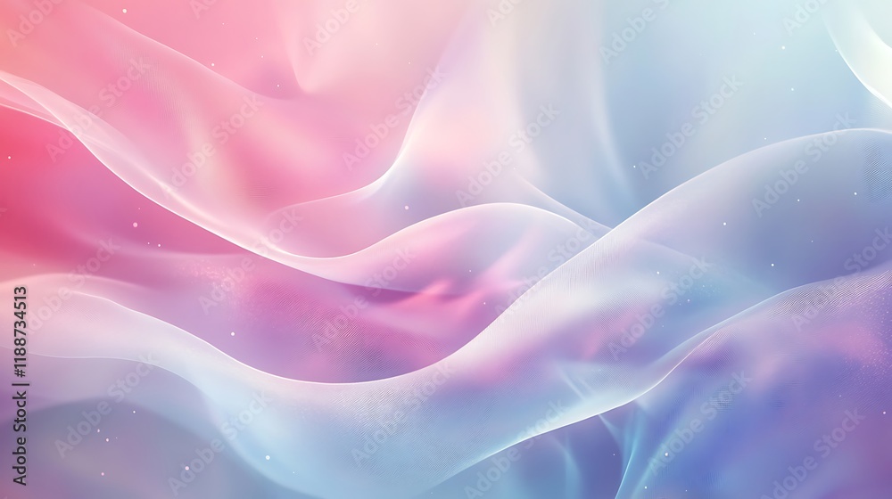 Obraz premium Abstract Pastel Waves Flowing Softly