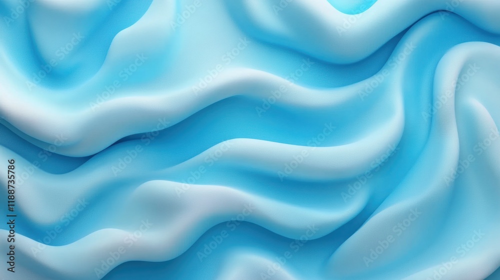 Soft Blue Fabric Texture with Flowing Waves and Curves Soft Blue Fabric Texture with Flowing Waves and Curves