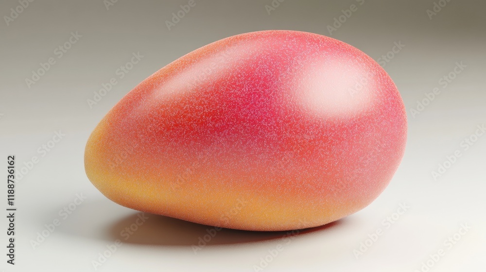Fresh and Juicy Mango with Vibrant Colors on Neutral Background Fresh and Juicy Mango with Vibrant Colors on Neutral Background