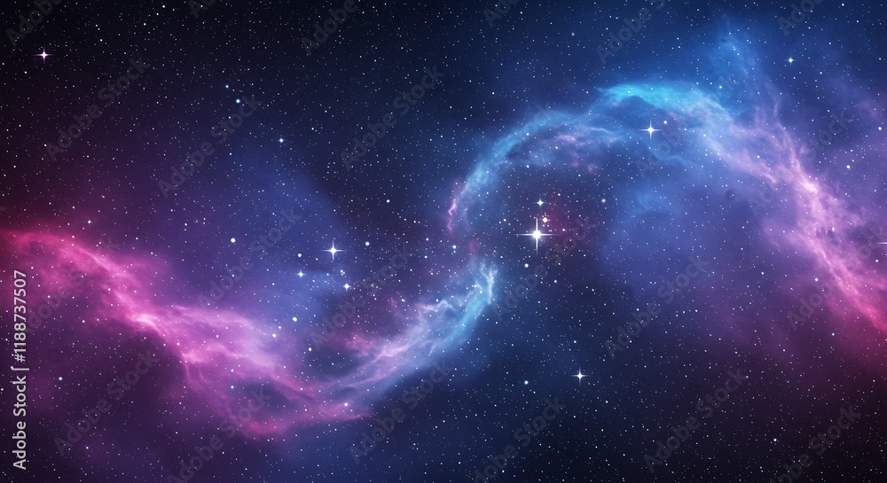 Obraz premium Cosmic Nebula Stellar Dust Galaxy Space Background