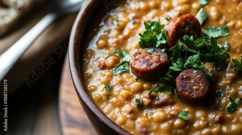 Hearty Sausage and Lentil Stew: A Warm and Flavorful Bowl of Comfort Food