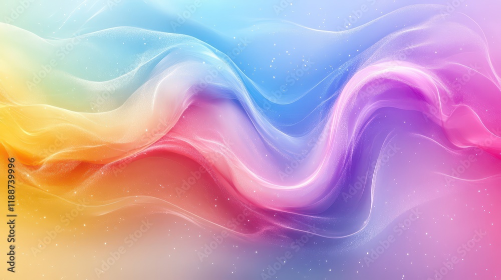 Fototapeta premium Abstract background with soft waves of pastel colors