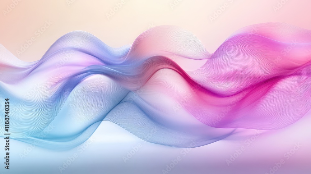 Abstract background with soft waves of pastel colors Abstract background with soft waves of pastel colors