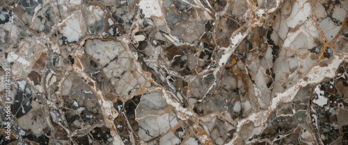 Close-up of natural marble stone texture with intricate patterns.
