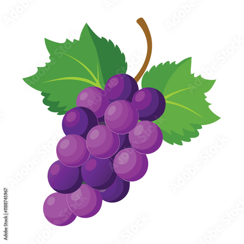 bunch of grapes isolated on white
