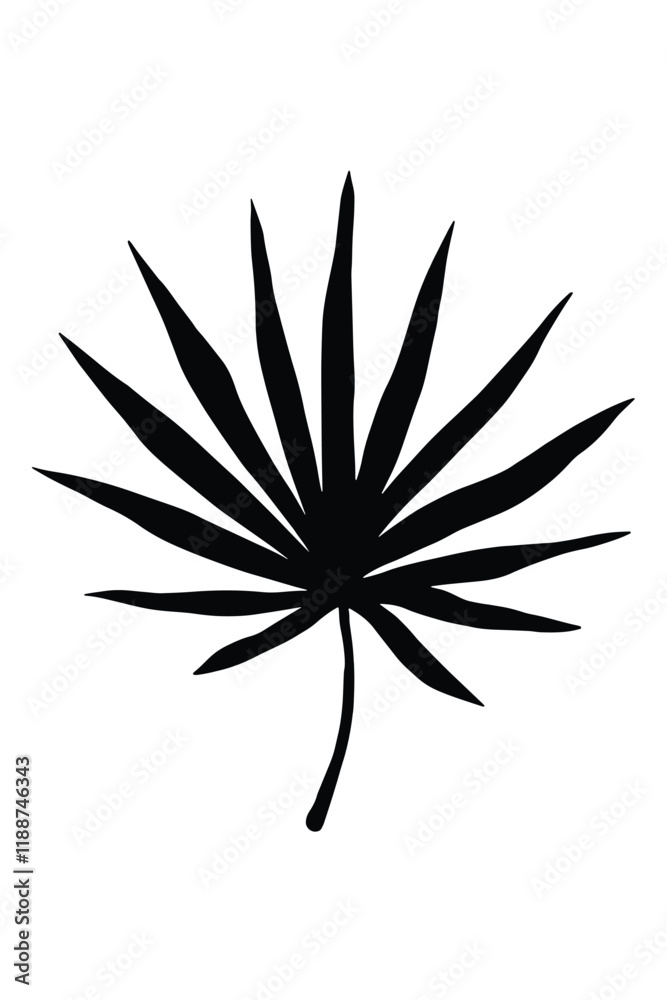 Tropical Leaf Clipart Vector Illustration Tropical Leaf Clipart Vector Illustration