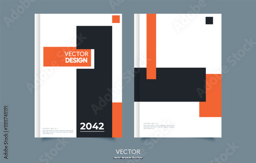 Book cover design with minimalistic style, layout design for brochure ,book , magazine, annual report