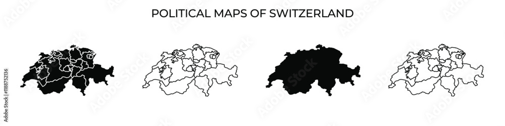 Political map evolution of Switzerlands regions Political map evolution of Switzerlands regions