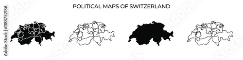 Political map evolution of Switzerlands regions